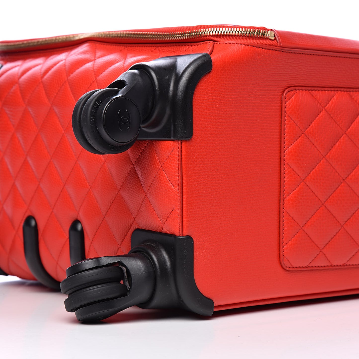 Calfskin Quilted Coco Case Trolley Red
