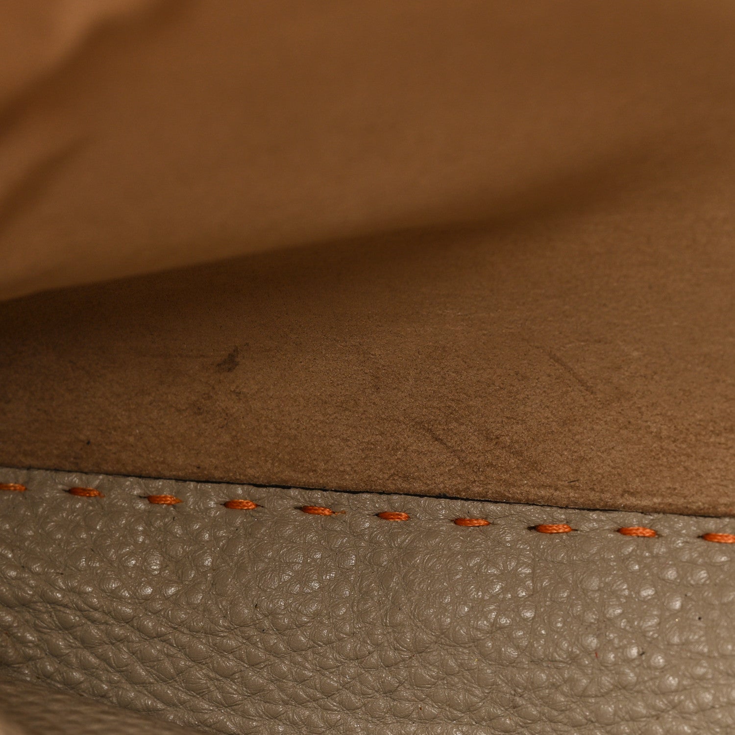 Fendi Cuoio Romano Selleria Bi-Color Medium Peekaboo Iconic Satchel Orange Stone 9 of 17
