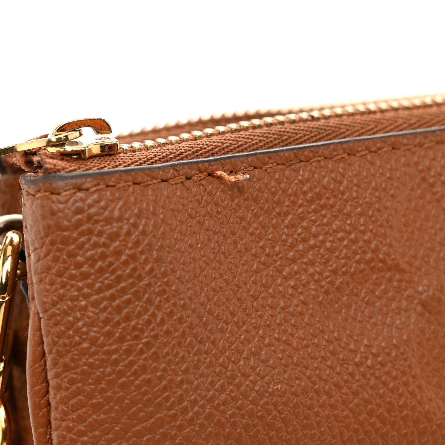 Empreinte Monogram Giant Double Zip Pochette Caramel