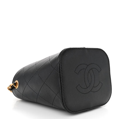Chanel Caviar Bucket Drawstring Bag Black 4 of 10