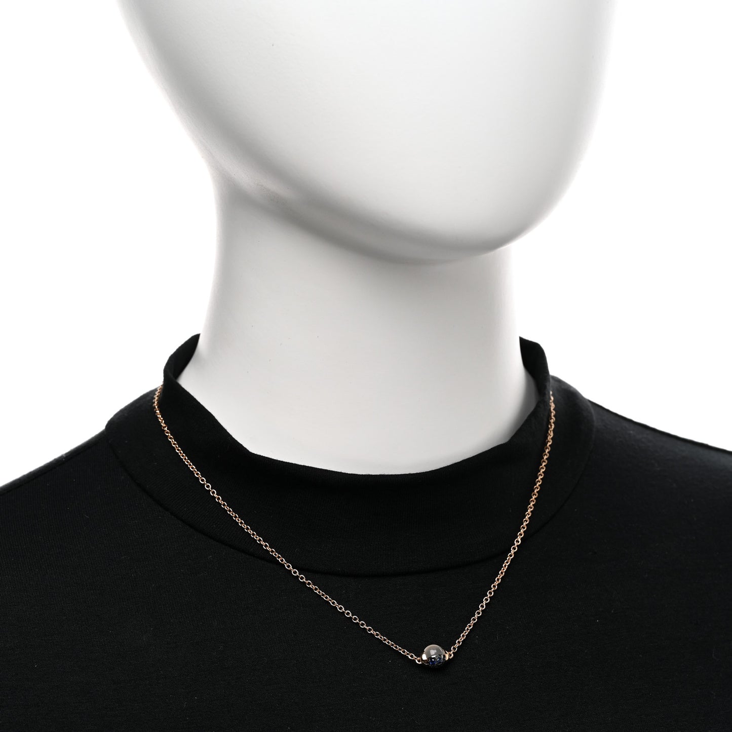 18K Rose Gold Moonstone Blue Sapphire M'Ama Non M'Ama Necklace