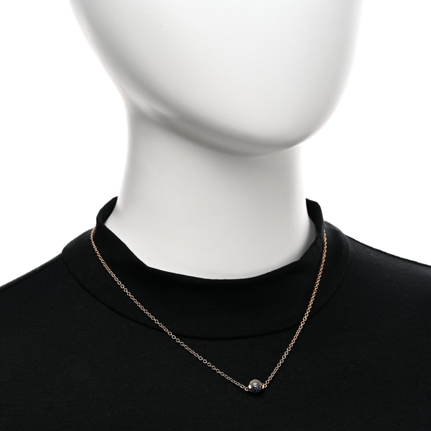 Pomellato 18K Rose Gold Moonstone Blue Sapphire M'Ama Non M'Ama Necklace 2 of 4