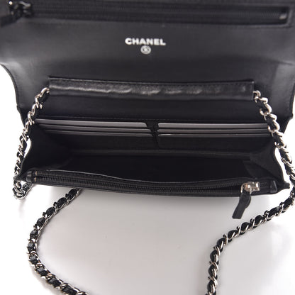 Chanel Caviar Timeless CC Wallet On Chain WOC Black 5 of 9