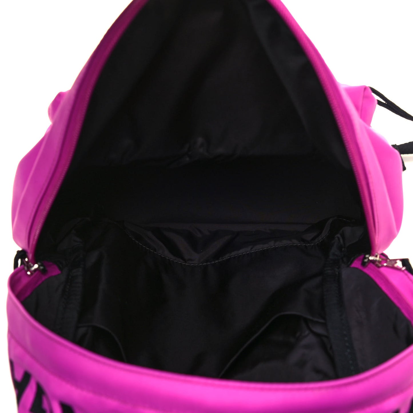 Sport Nylon Logo Embroidered S Wheel Backpack Fuchsia Black
