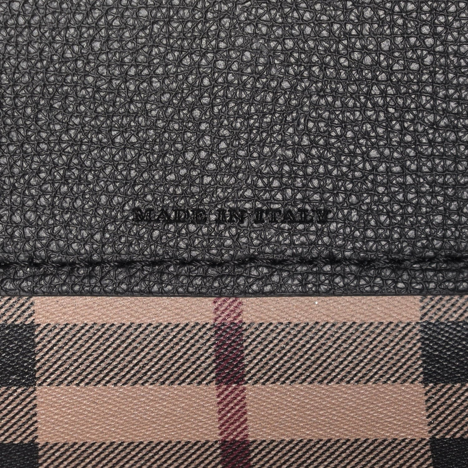 Burberry Grainy Calfskin Haymarket Check Small Reversible Tote Black 13 of 17