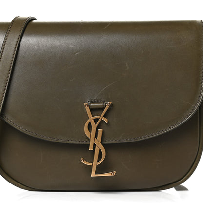 Saint Laurent Smooth Calfskin Monogram Medium Kaia Satchel Green 9 of 12