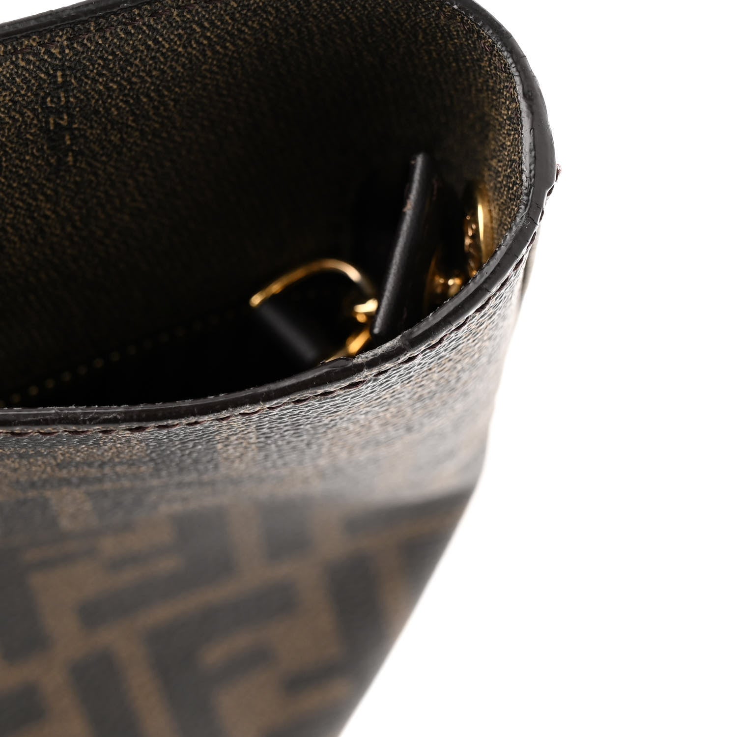 Fendi Zucca Spalmati Medium Roll Tote Tobacco Moro 11 of 17