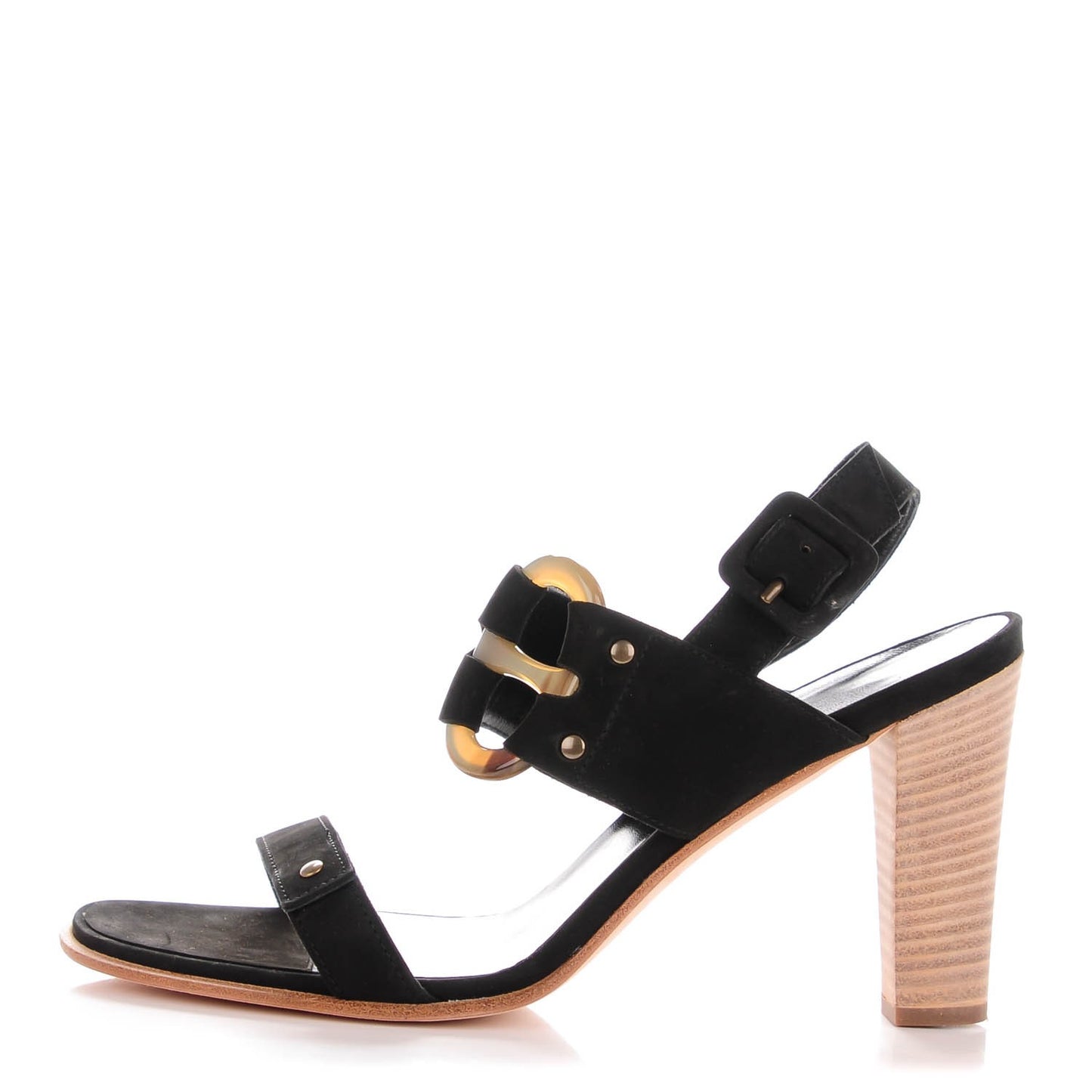 Nubuck Horn Mega Lady Sandals 37.5 Black