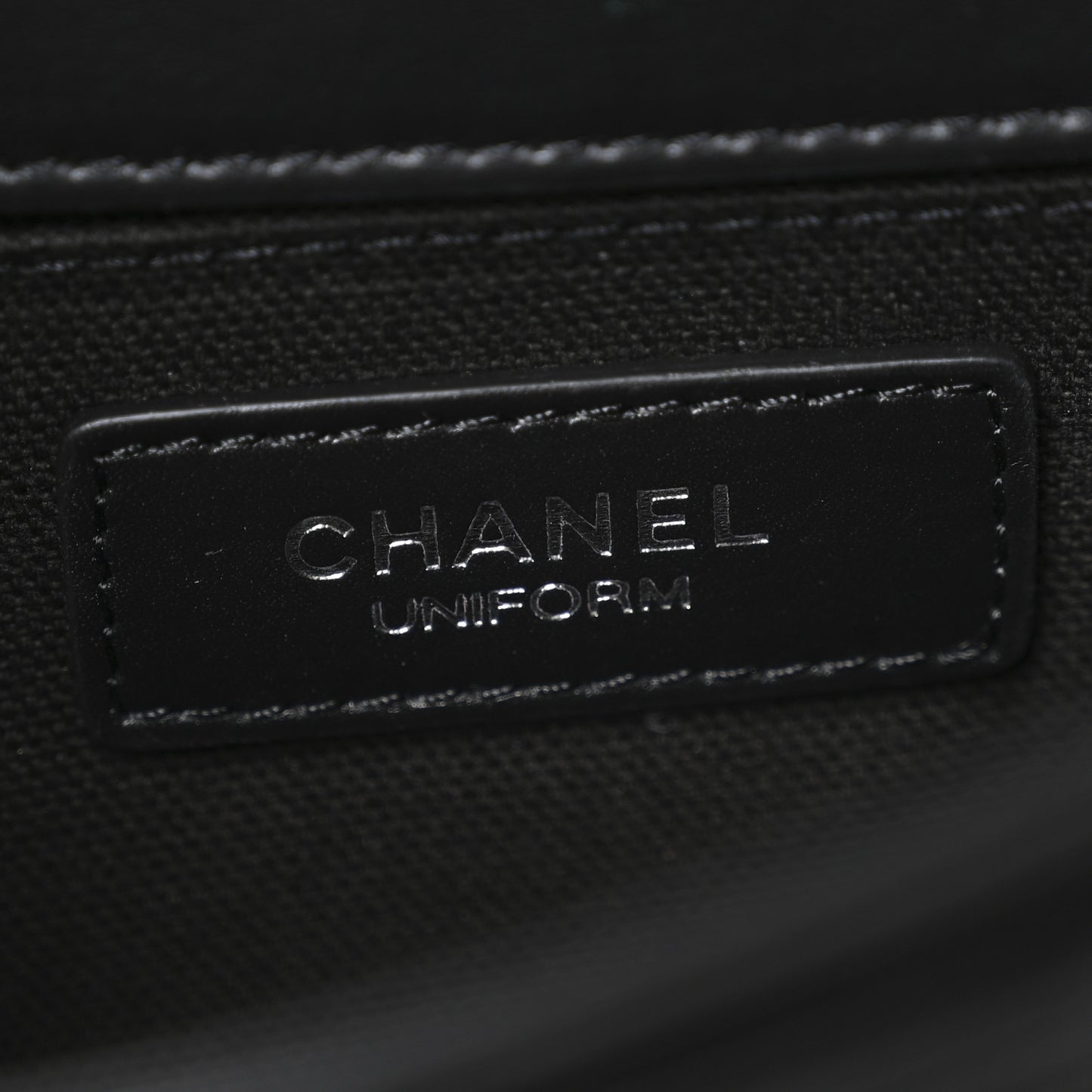 Calfskin Quilted CC Uniform Flap Belt Bag Black