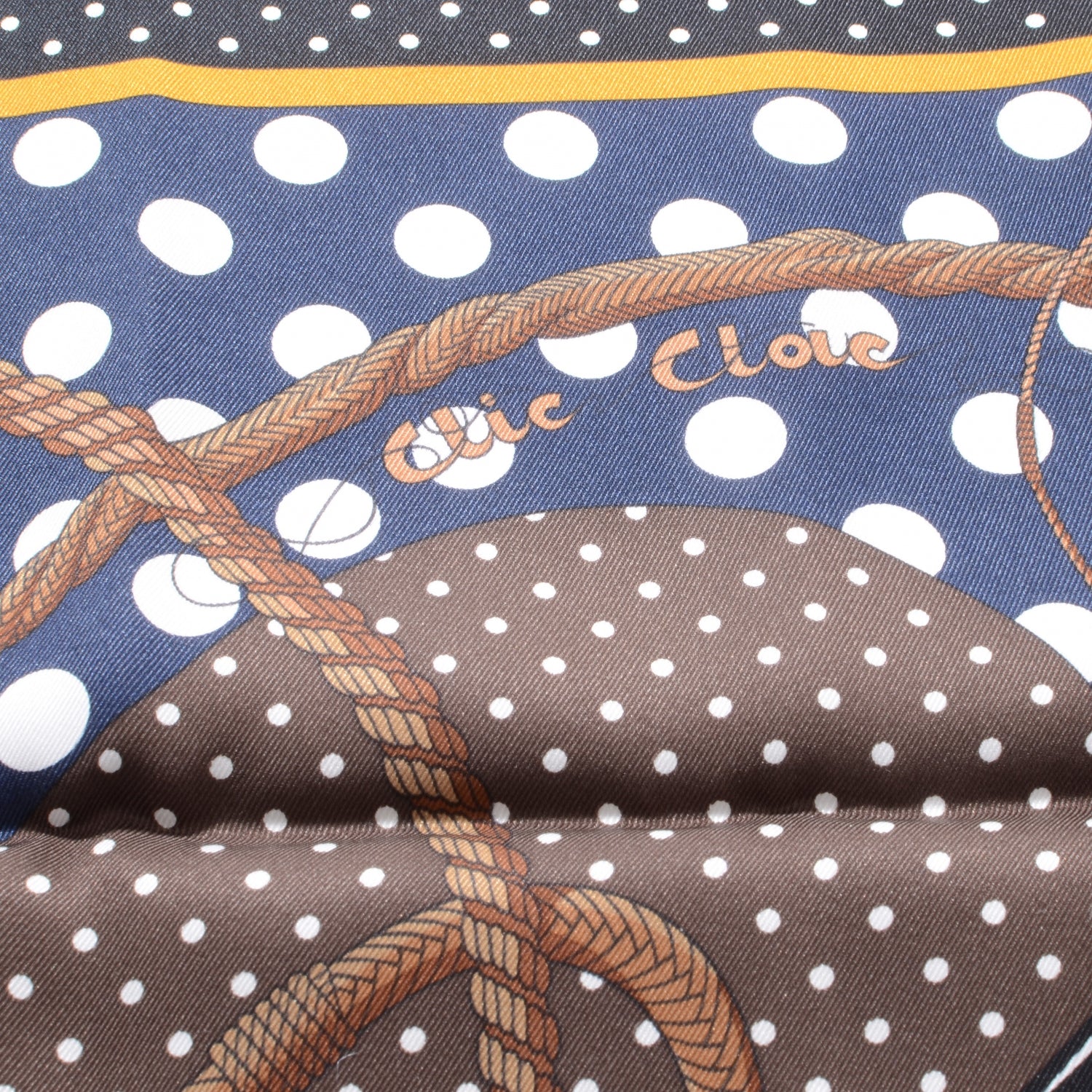 Hermes Silk Clic Clac A Pois Scarf 70 7 of 9