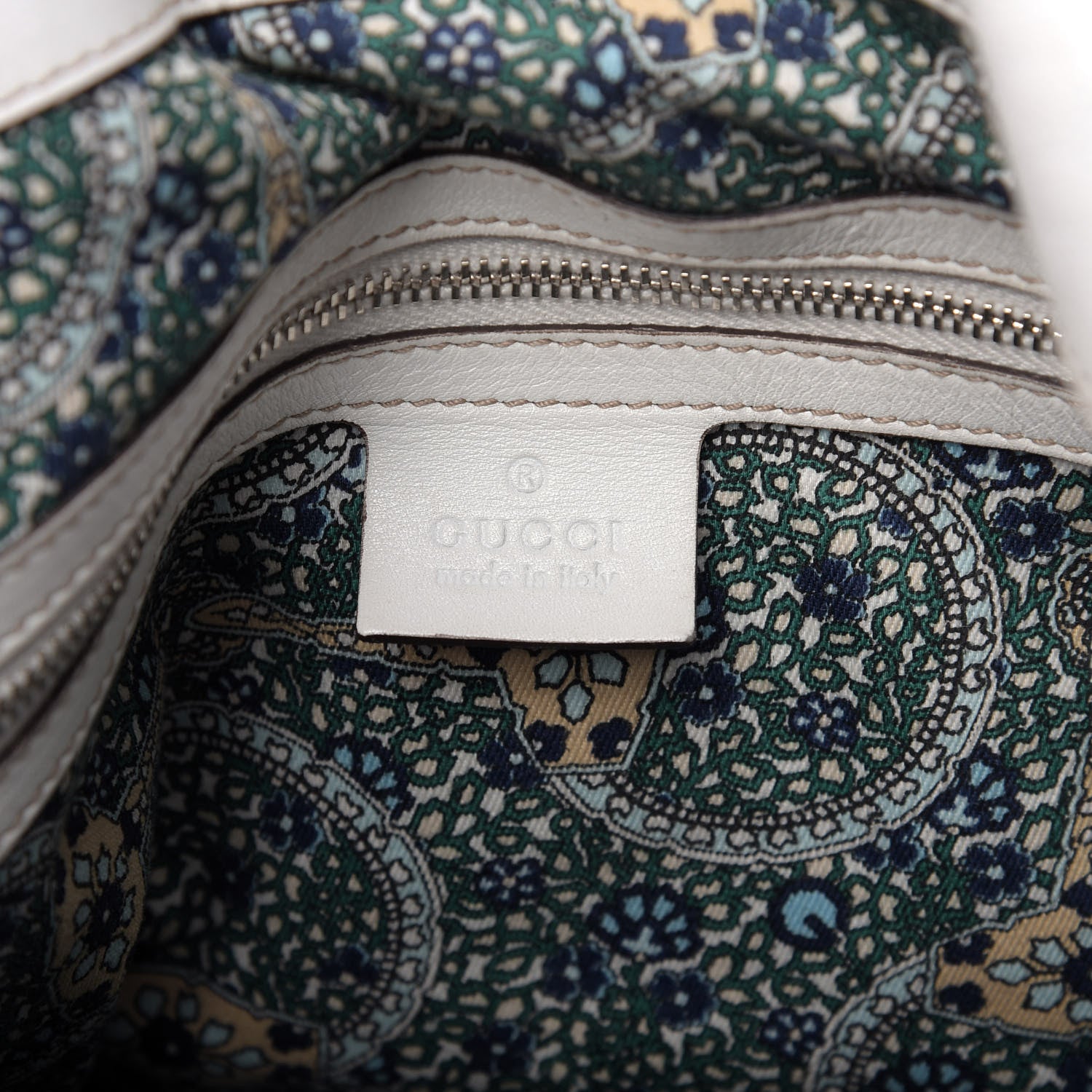 Gucci Calfskin Medium Indy Top Handle Hobo White 9 of 10