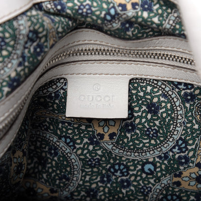 Gucci Calfskin Medium Indy Top Handle Hobo White 9 of 10