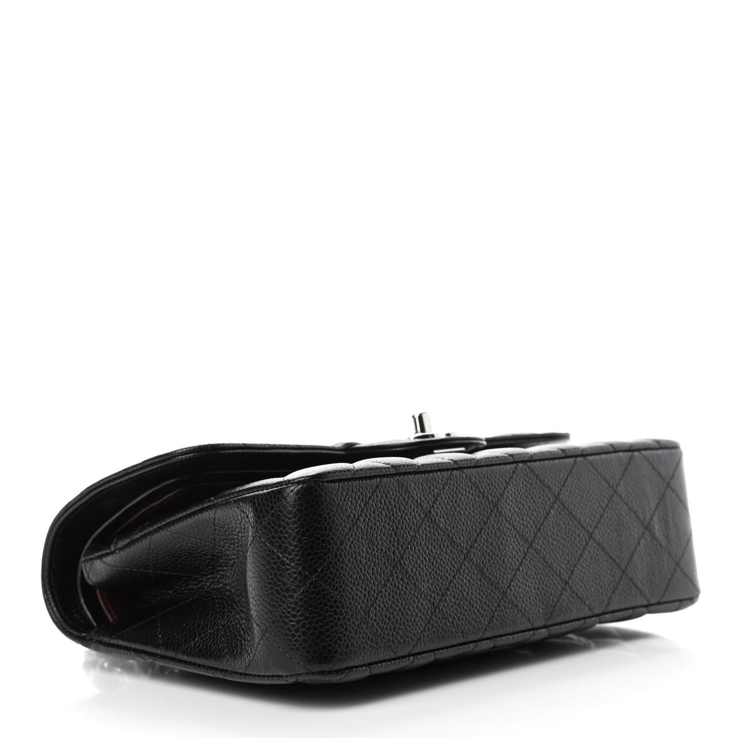 Caviar Quilted Small Double Flap Black