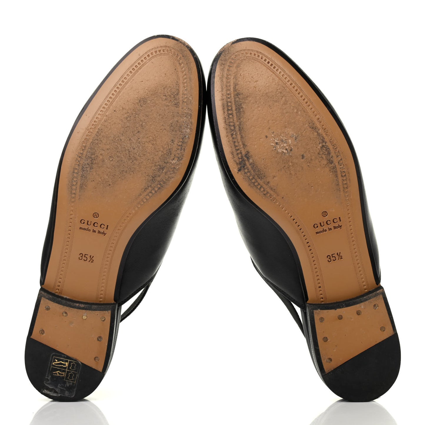 Lambskin Horsebit Slingback Slippers 35.5 Black