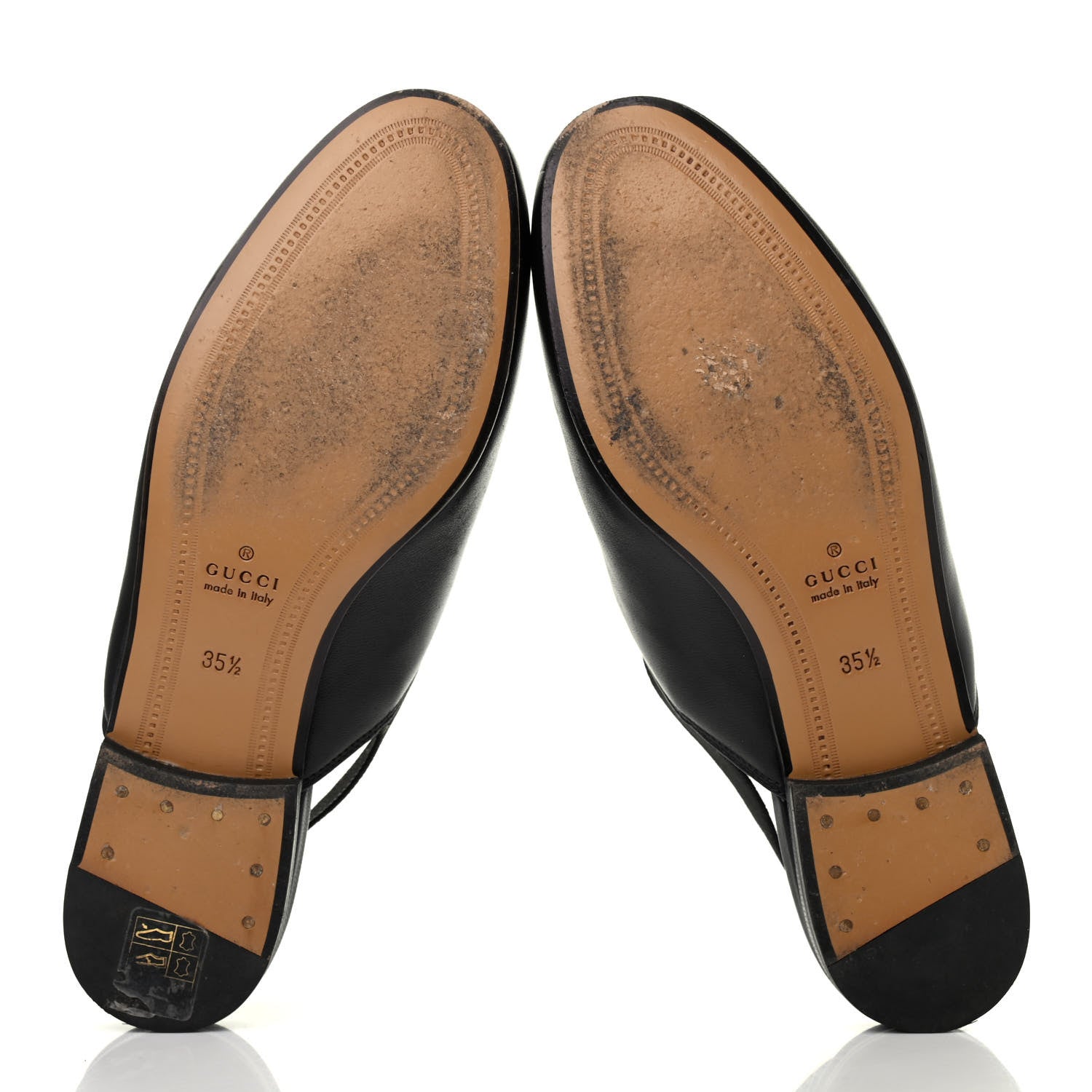 Gucci Lambskin Horsebit Slingback Slippers 35.5 Black 4 of 4