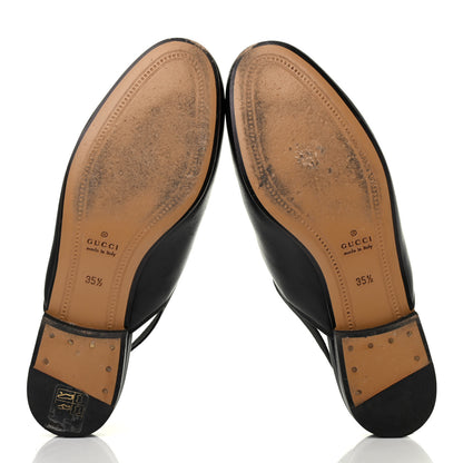 Gucci Lambskin Horsebit Slingback Slippers 35.5 Black 4 of 4