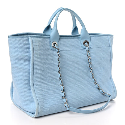 Chanel Mixed Fibers Medium Deauville Tote Light Blue 3 of 11