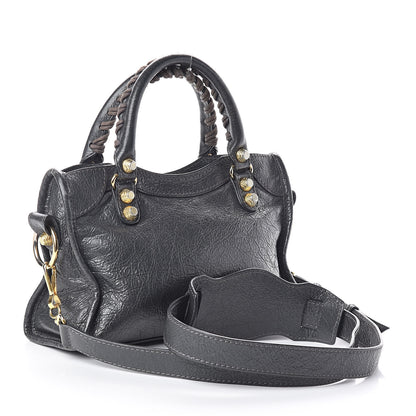 Balenciaga Agneau Giant 12 Gold Hardware Mini City Gris Fossile 3 of 10
