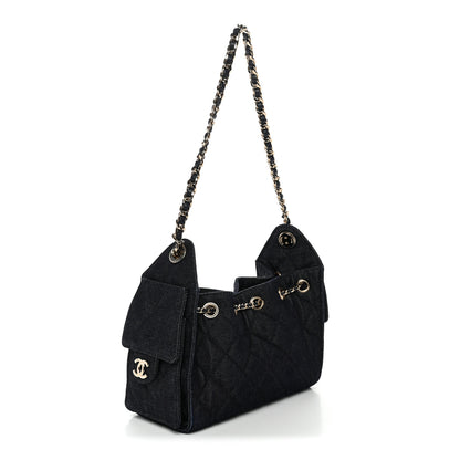 Chanel Denim Quilted Mini Chanel 25 Handbag Dark Blue 3 of 11