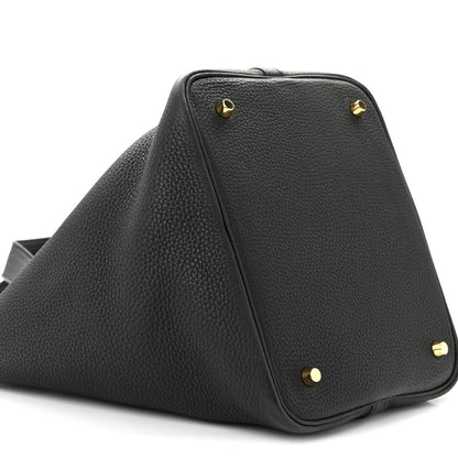 Hermes Taurillon Clemence Picotin Lock 22 MM Black 9 of 10