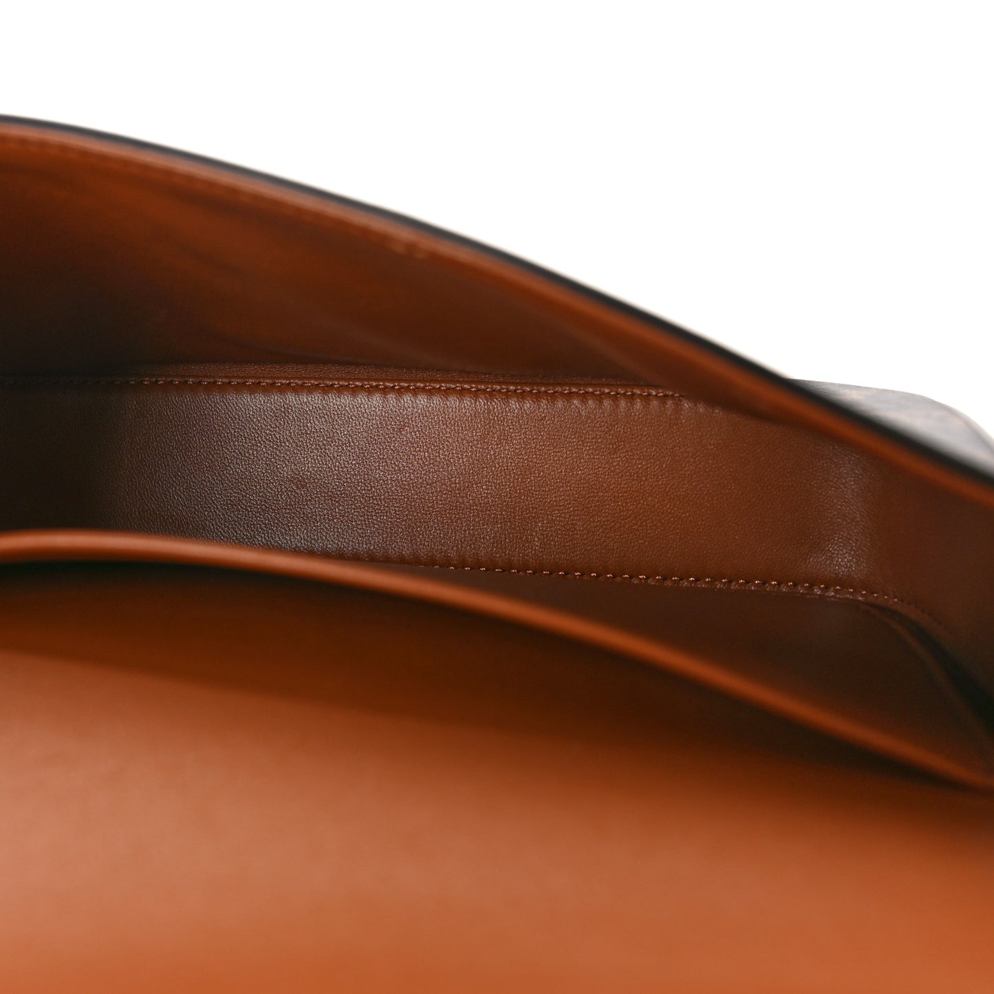 Canvas Calfskin Triomphe Shoulder Bag Tan