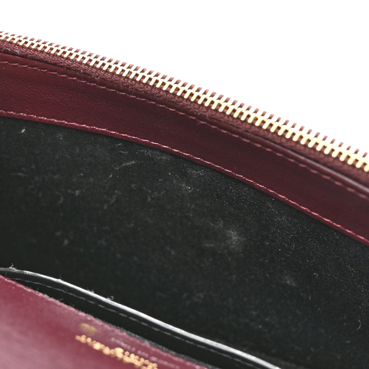 Vernice Matelasse Chevron Monogram Envelope Chain Wallet Dark Red Wine