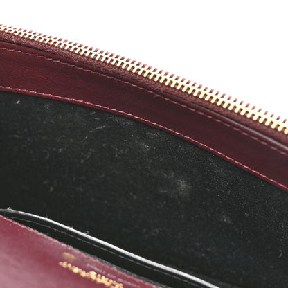 Saint Laurent Vernice Matelasse Chevron Monogram Envelope Chain Wallet Dark Red Wine 13 of 13