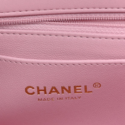 Chanel Lambskin Quilted Mini Rectangular Flap Light Pink 6 of 11