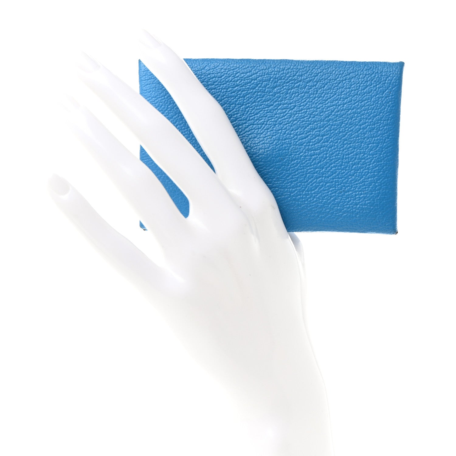 Hermes Chevre Mysore Verso Calvi Card Case Bleu Frida Cuivre 2 of 13