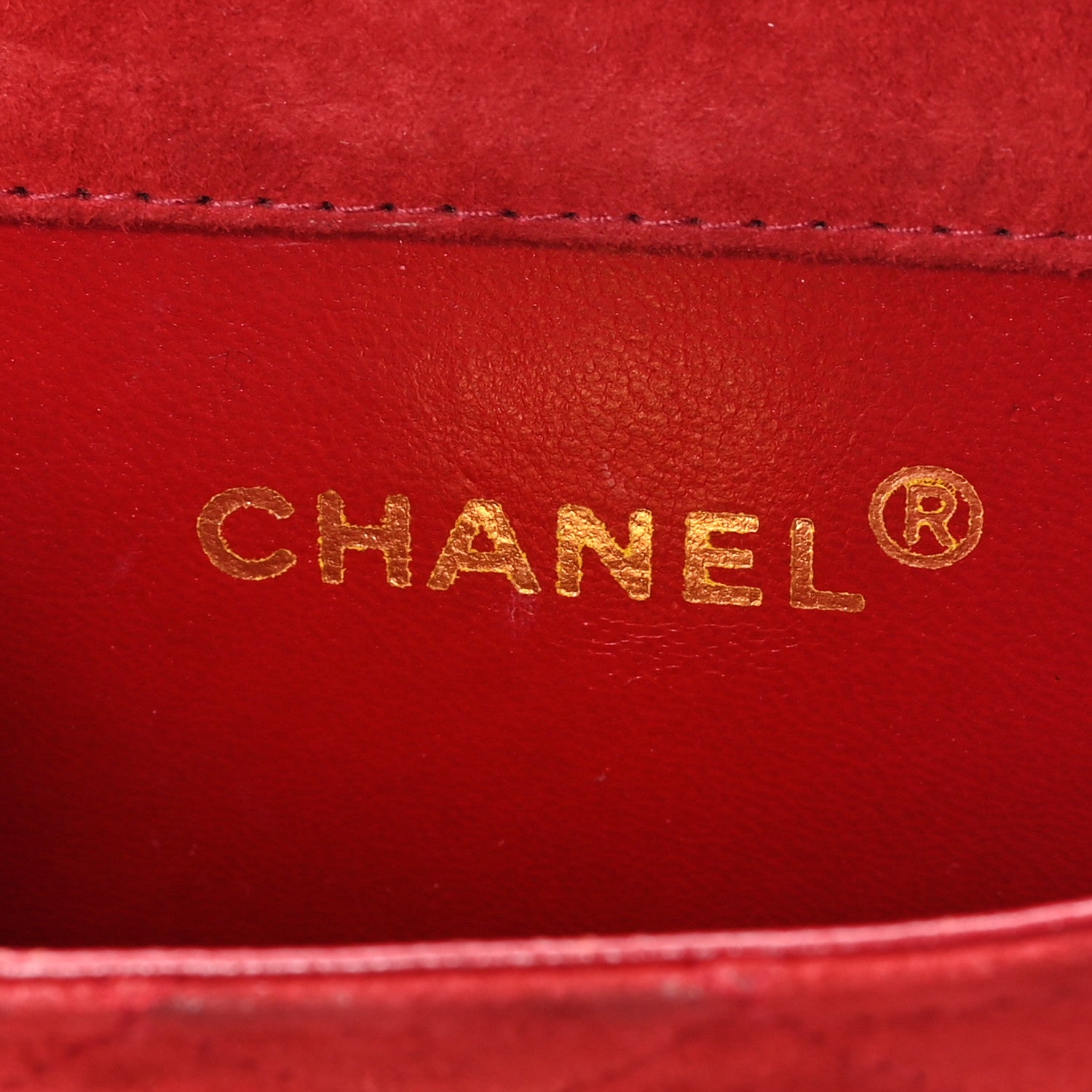 Chanel Suede Quilted Mini Square Flap Red 6 of 11