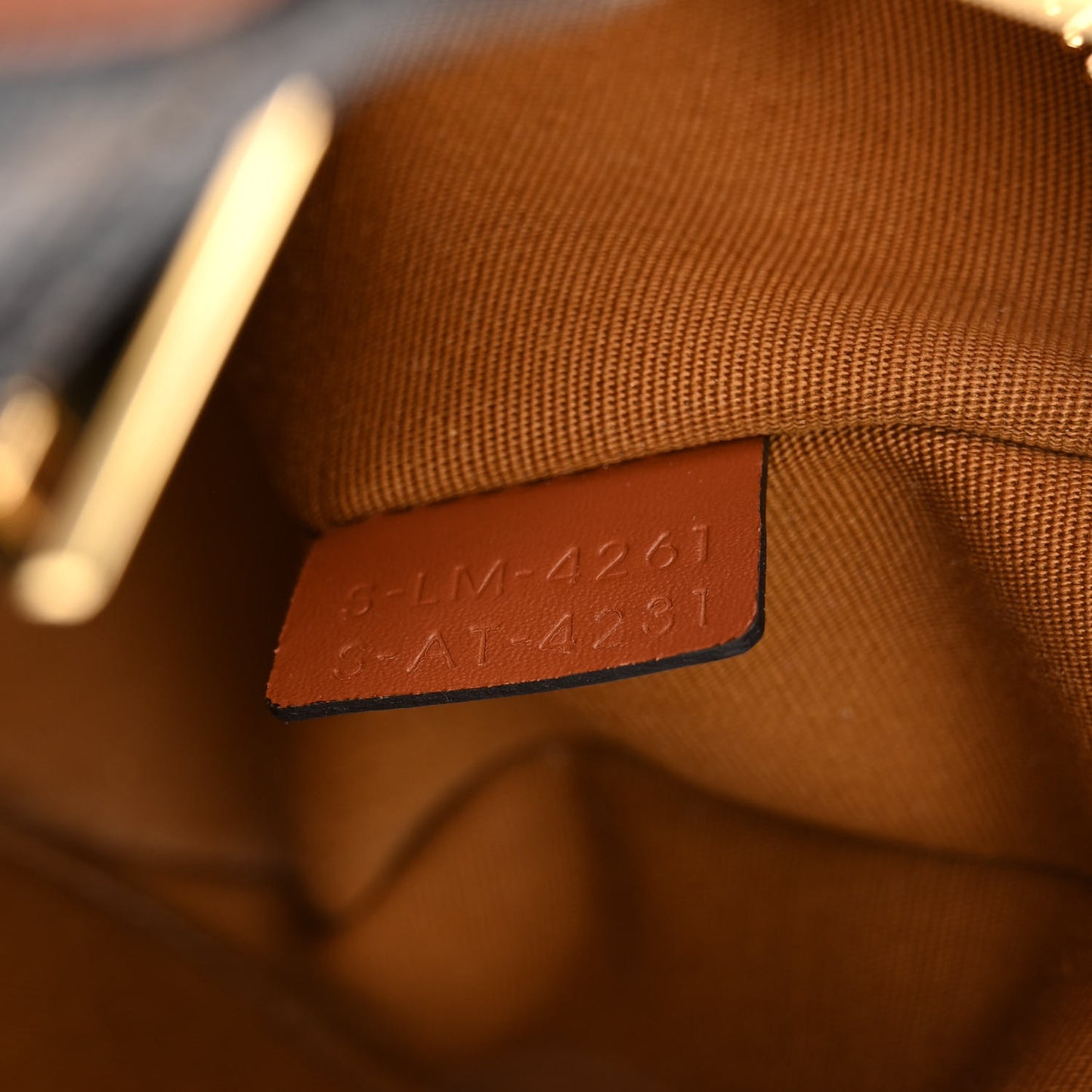 Triomphe Canvas Calfskin Ava Shoulder Bag Tan