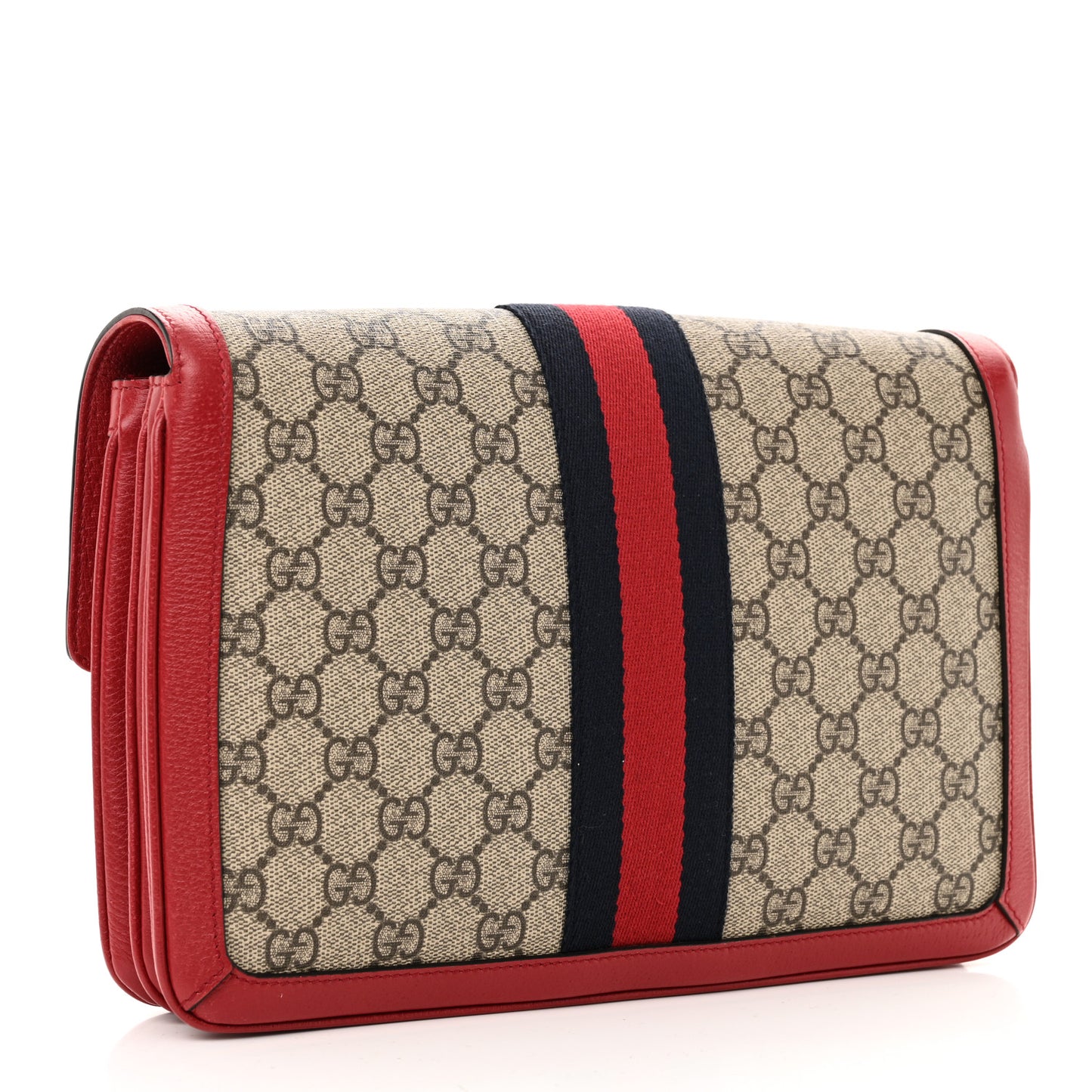 GG Supreme Monogram Medium Queen Margaret Shoulder Bag Red