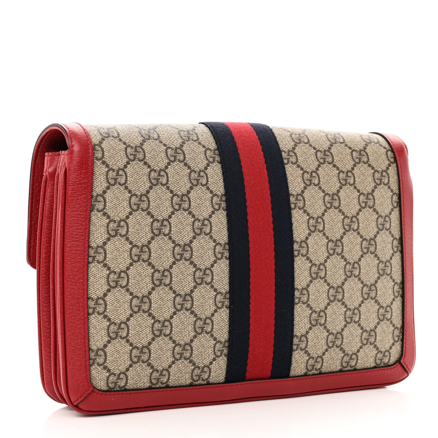 Gucci GG Supreme Monogram Medium Queen Margaret Shoulder Bag Red 3 of 10