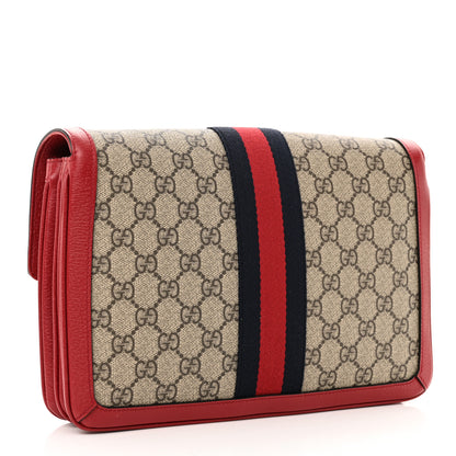 Gucci GG Supreme Monogram Medium Queen Margaret Shoulder Bag Red 3 of 10
