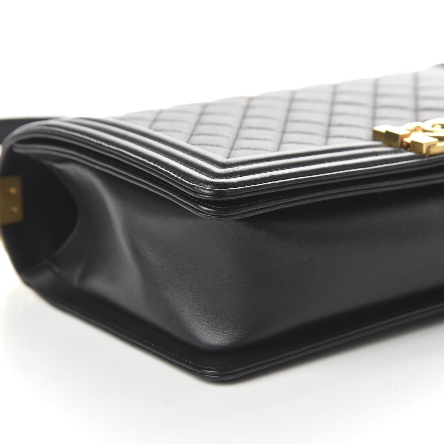 Calfskin Quilted New Medium Boy Flap Black