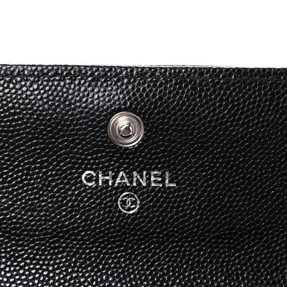 Chanel Caviar Quilted Boy Flap Card Holder Black 6 of 9