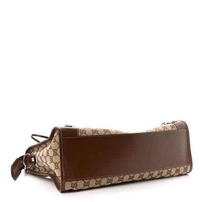 Balenciaga X GUCCI GG Monogram Azalea Calfskin Neo Classic Silver Hardware Medium City Beige Ebony Brown Sugar 4 of 10