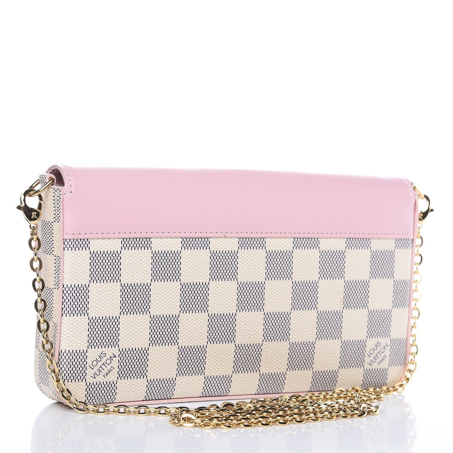 Damier Azur Calfskin Pochette Felicie Eau de Rose
