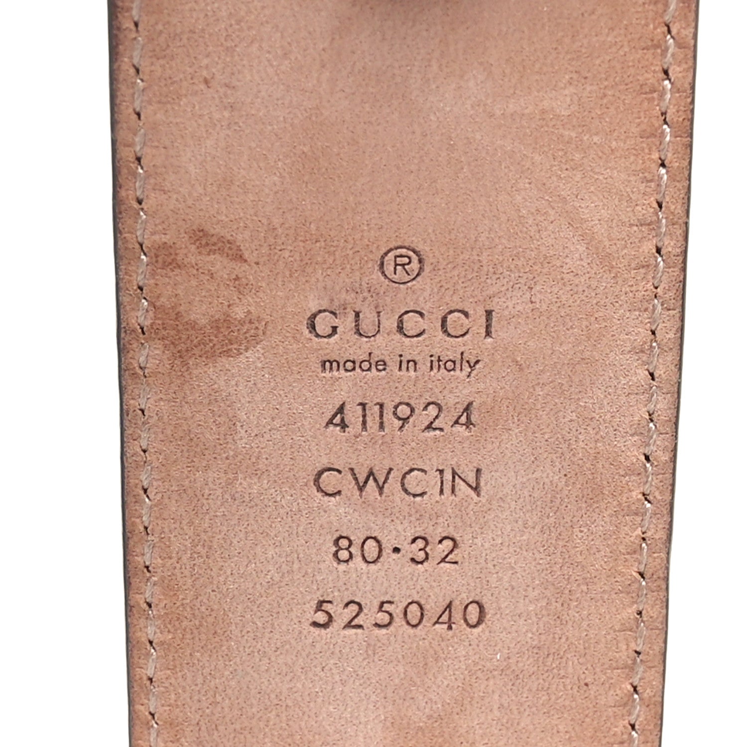 Gucci Guccissima Signature Interlocking G 40mm Belt 80 32 Blue 3 of 6