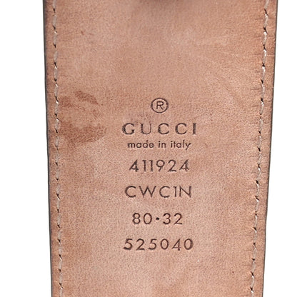 Gucci Guccissima Signature Interlocking G 40mm Belt 80 32 Blue 3 of 6