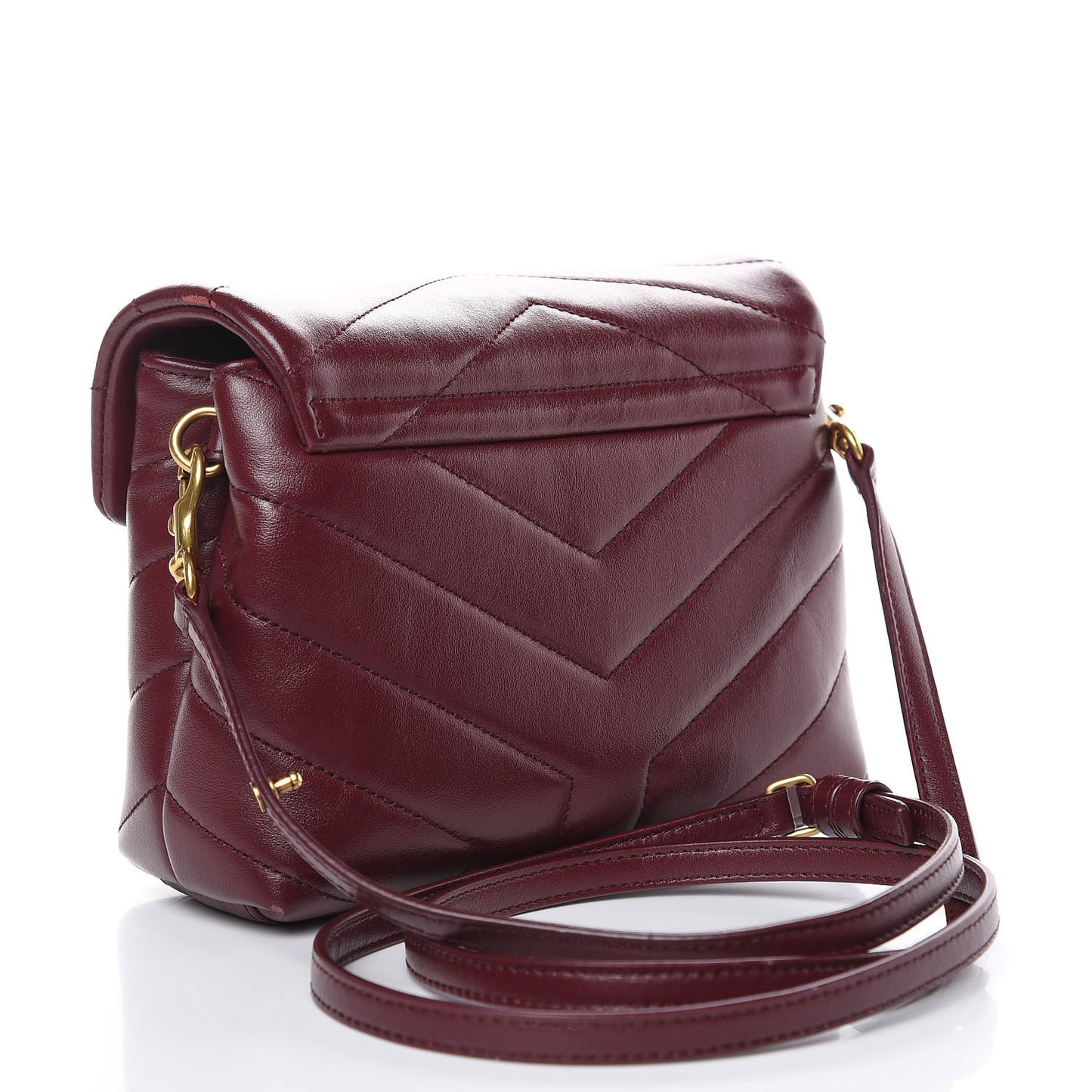 Calfskin Y Quilted Monogram Toy Loulou Crossbody Bag Rouge