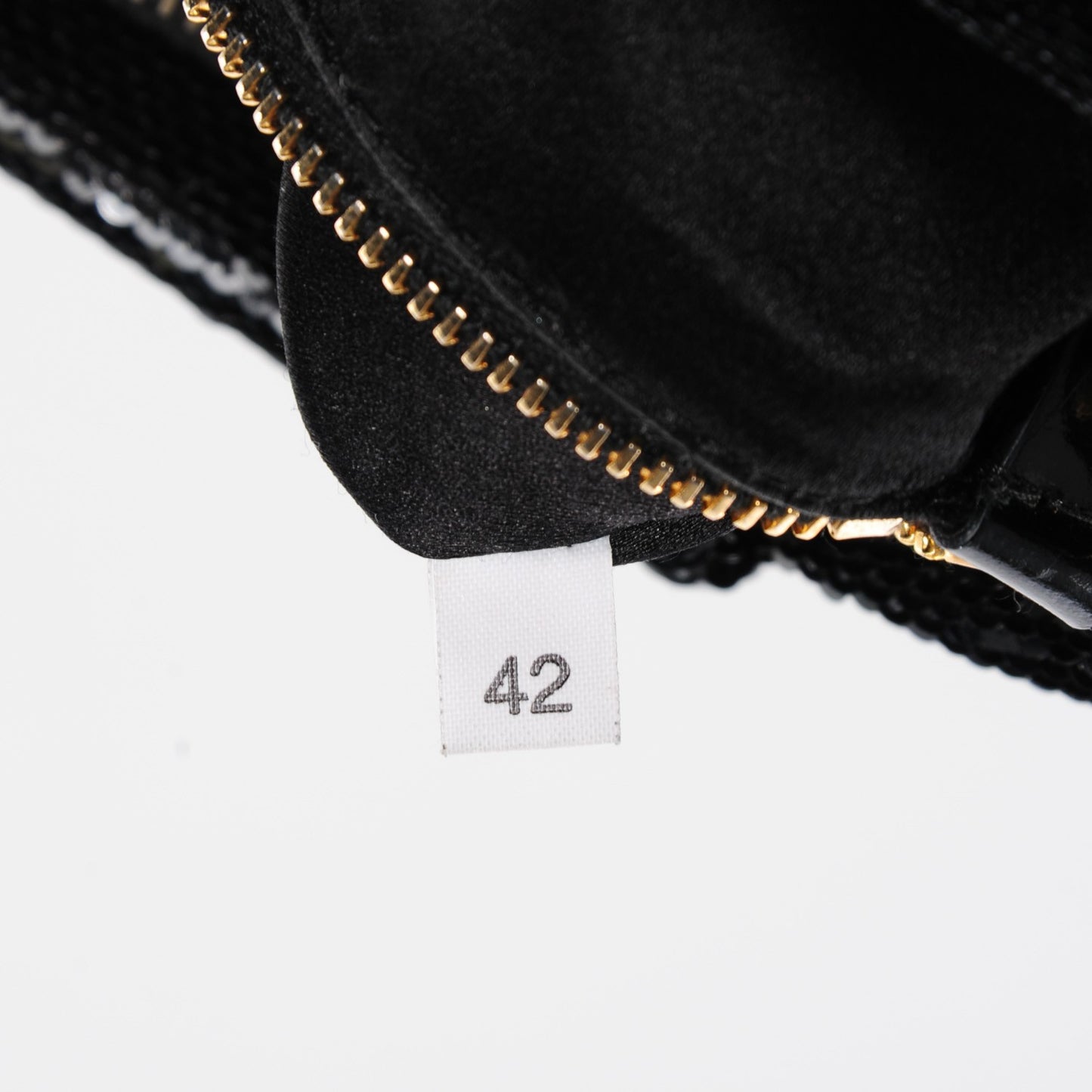 Sequin Fabric Wristlet Clutch Black