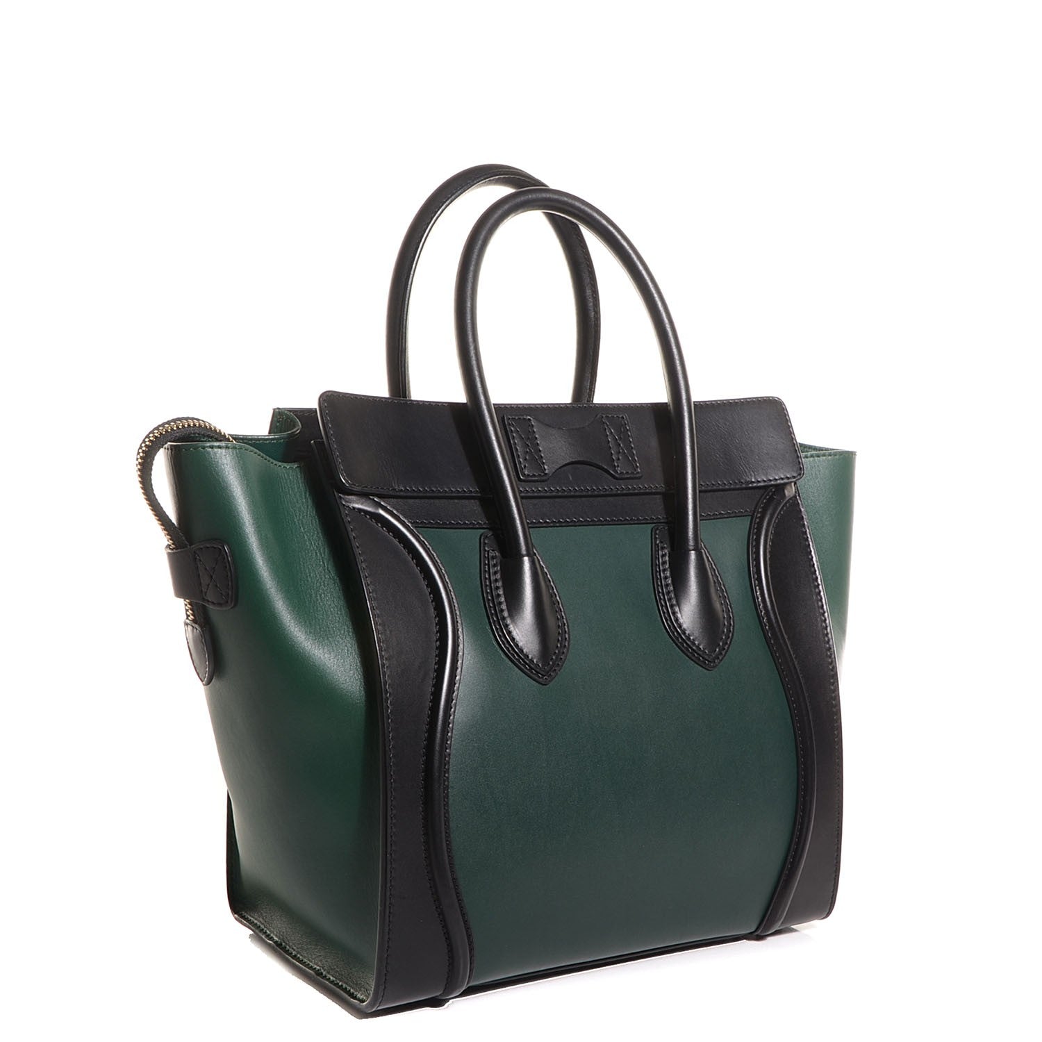 Celine Smooth Calfskin Mini Tri-Color Luggage Forest 3 of 8
