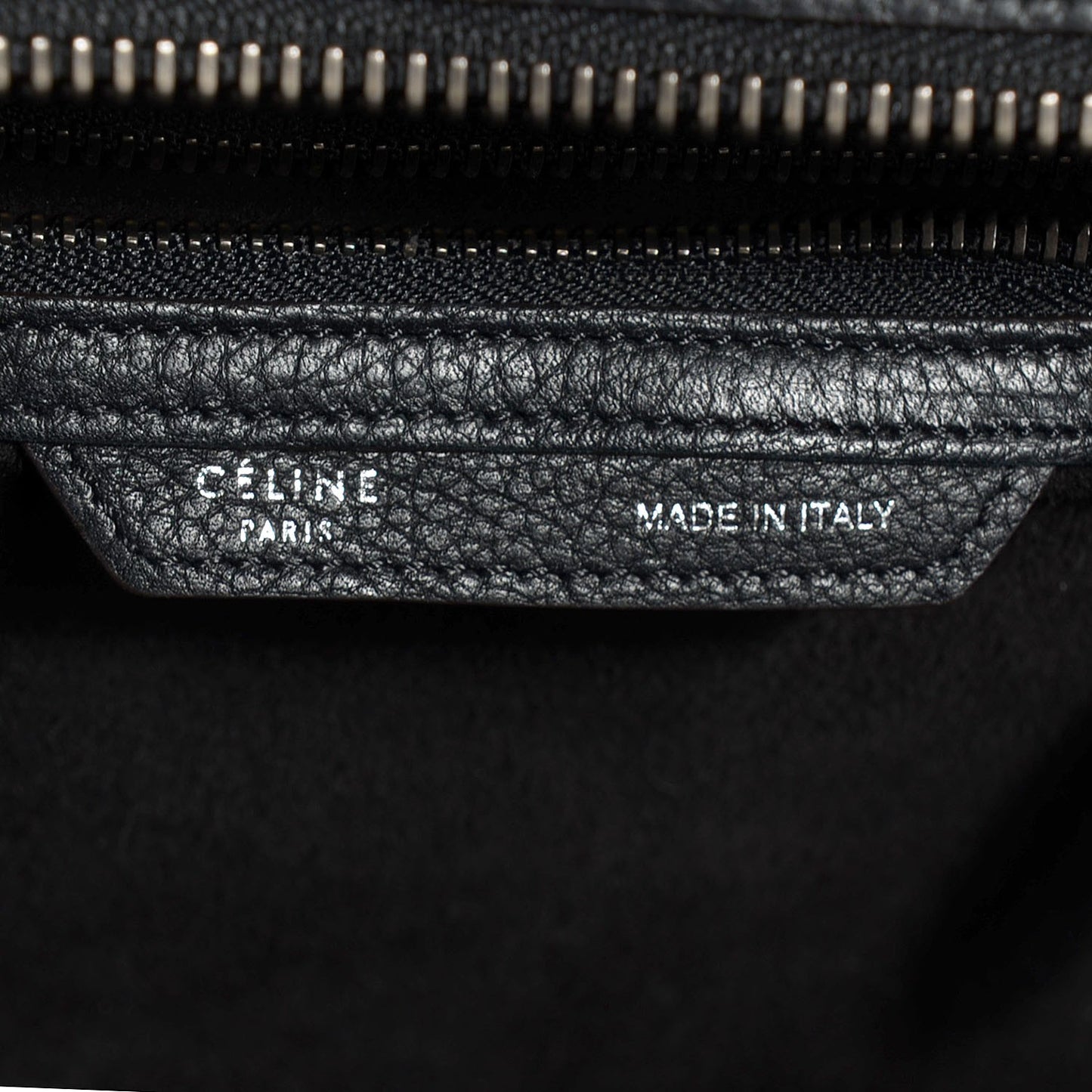 Drummed Calfskin Micro Luggage Black