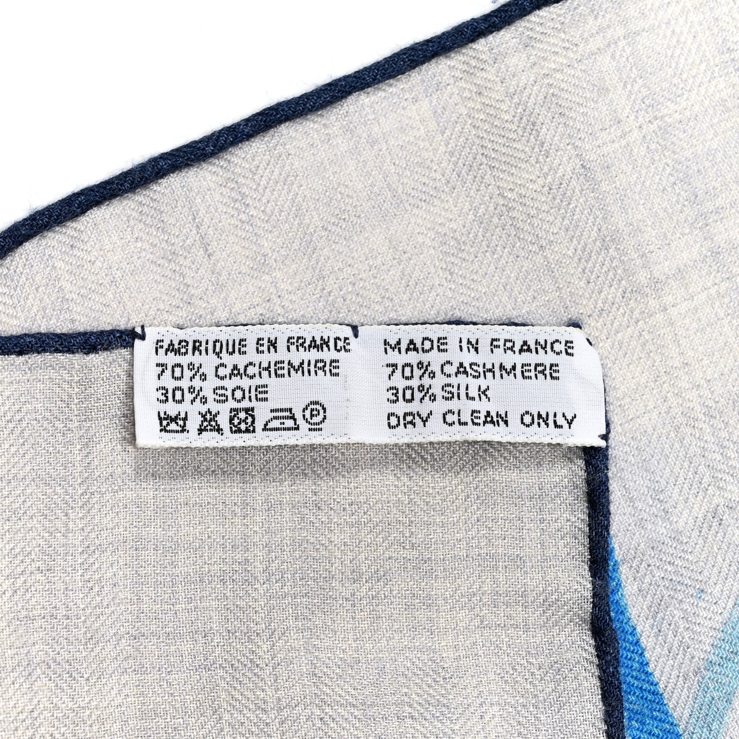 Hermes Cashmere Silk Panthera Pardus Scarf 140 Gris Chine Marine Turquoise 5 of 7