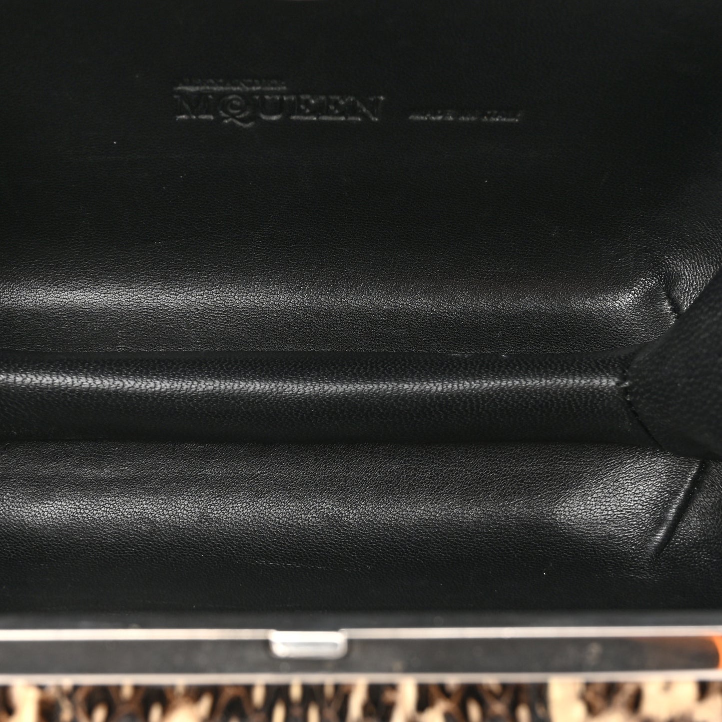 Snakeskin Skull Box Clutch Brown