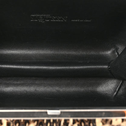Alexander McQueen Snakeskin Skull Box Clutch Brown 5 of 10