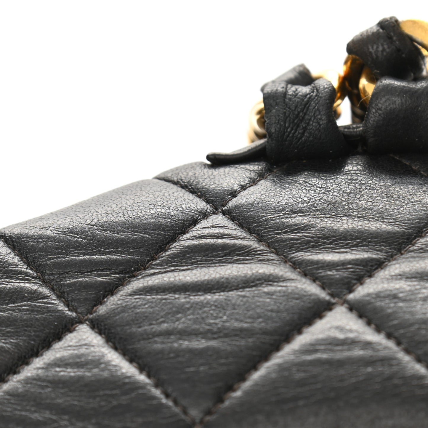 Lambskin Quilted Backpack Black