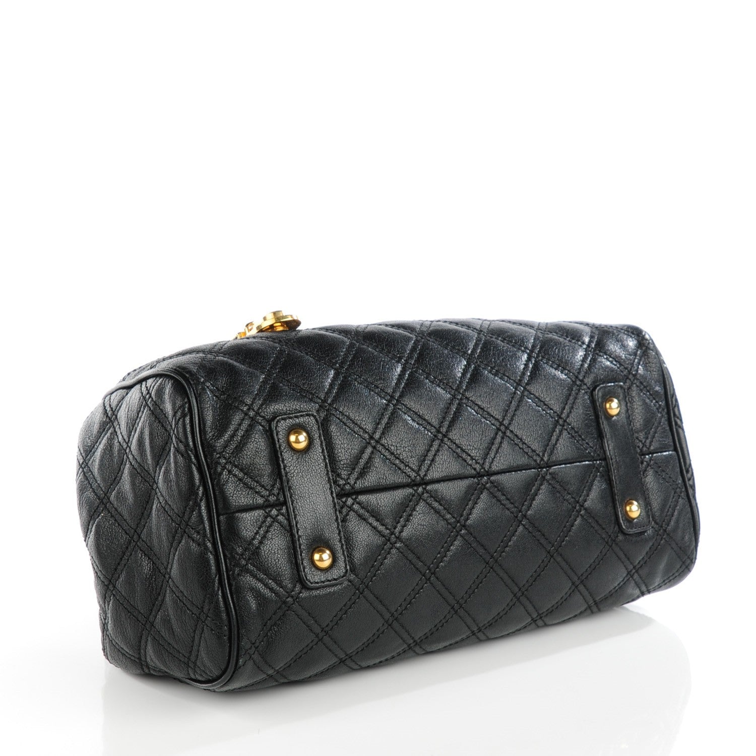 Marc Jacobs Lambskin Quilted Mini Colorblock Manhattan Stam Black Concrete 6 of 11