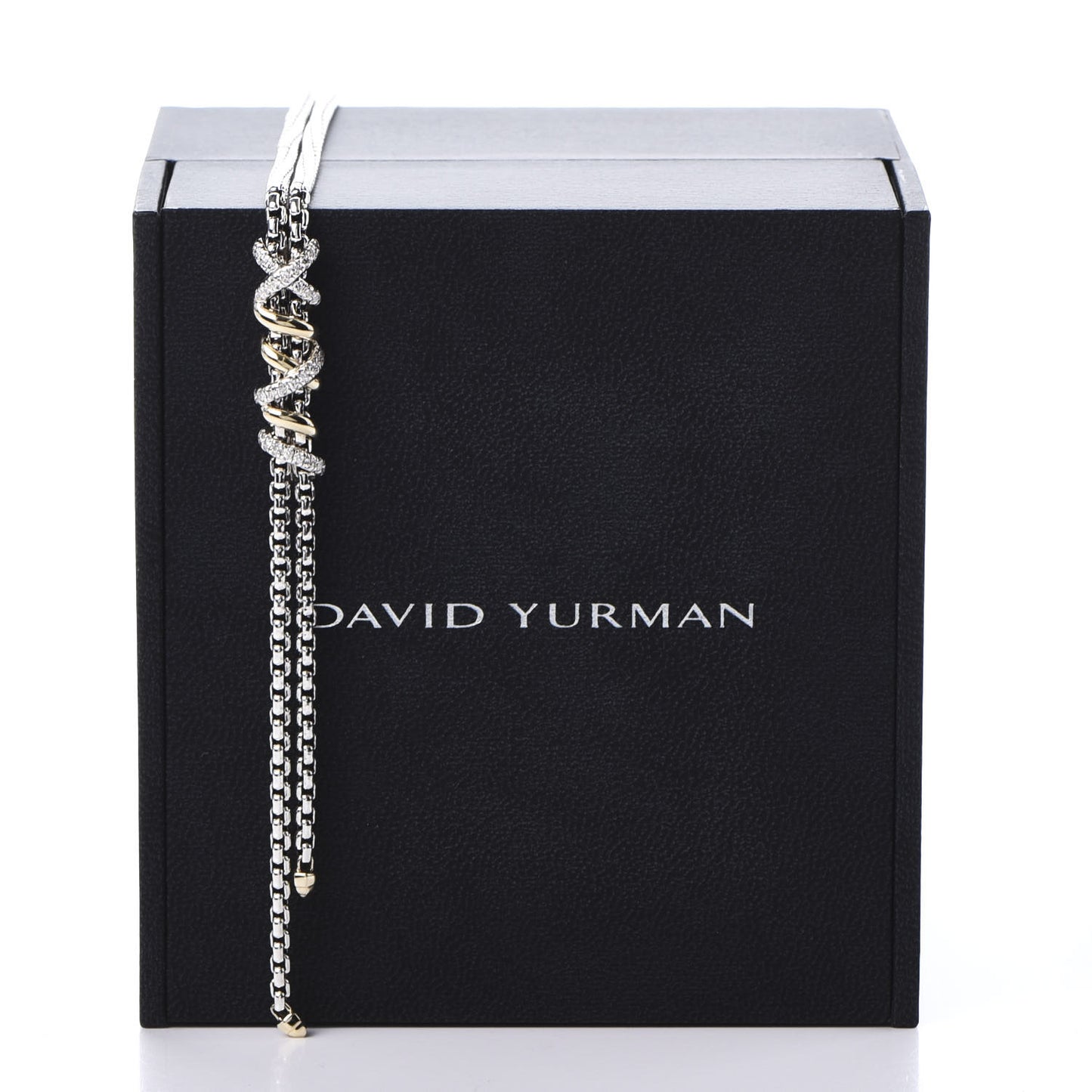 Sterling Silver 18K Yellow Gold Diamond Helena Y Necklace
